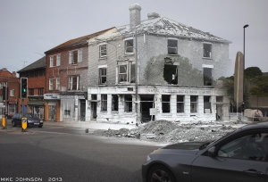 Wartime Woolston superimposed on present day Woolston
